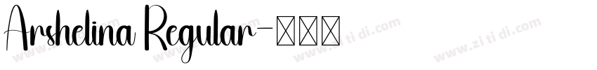 Arshelina Regular字体转换